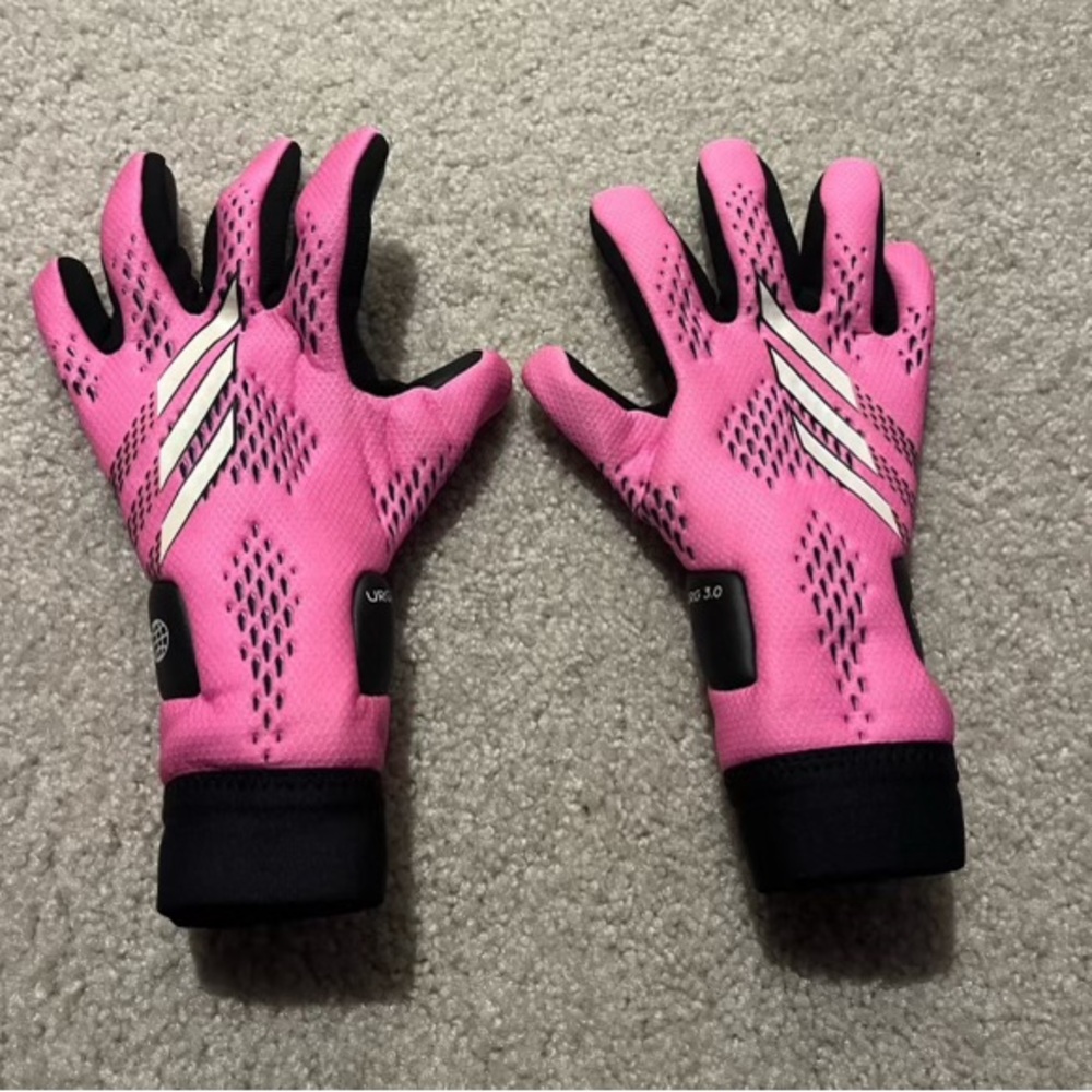 Adidas Pink and Black Goalkeeper Gloves